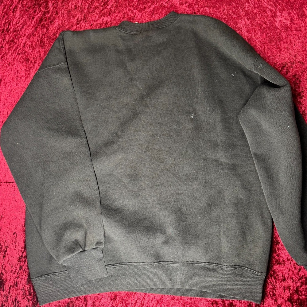 Lee Sweatshirt Mens XL Charcoal Fleece Lined Heavyweight Long Sleeve Crew Neck - Picture 2 of 9